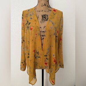 Floral Yellow Kensie Cardigan